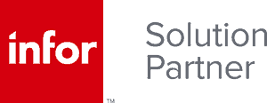 Infor-Logo mit Lösungspartner im Text